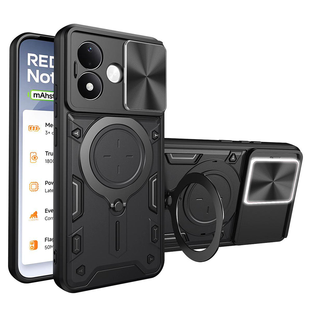 Case for Xiaomi Redmi Note 17 4G / Note 17 5G, Techsuit, CamGuard Pro, Black