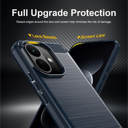 Case for Xiaomi Redmi Note 17 Pro, Techsuit, Carbon, Blue