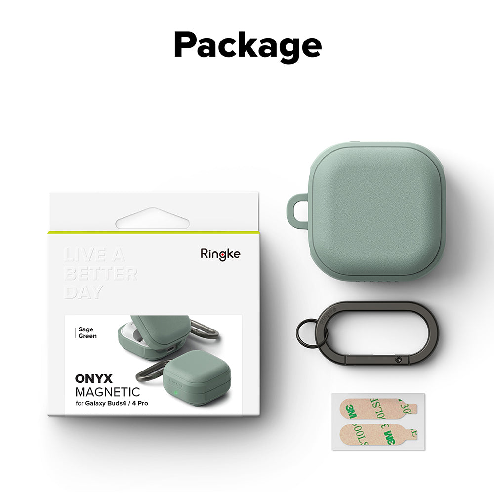 Ringke Onyx Magnetic Case for Samsung Galaxy Buds4 / Buds4 Pro, Green