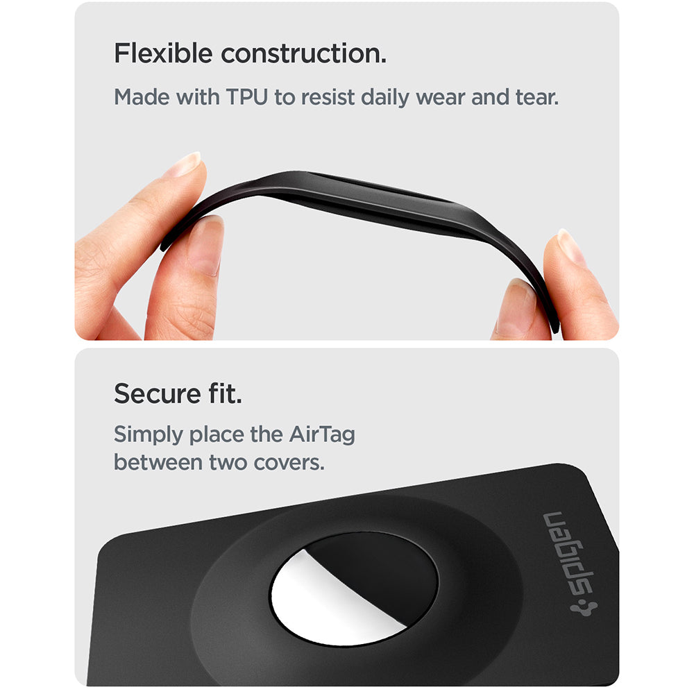 Spigen Air Fit 2 Case for Apple AirTag, Set of 2, Black ACS11199
