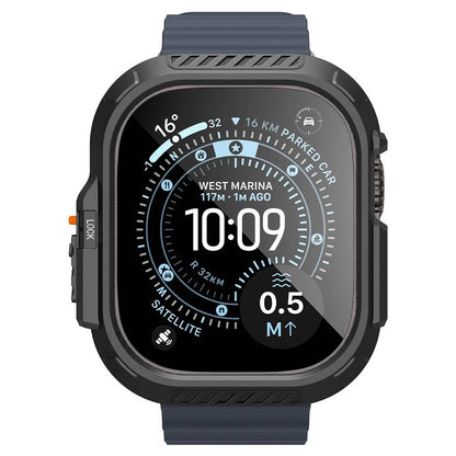 Spigen Lock Fit Case with Screen Protector for Apple Watch Ultra Series, Black ACS12054