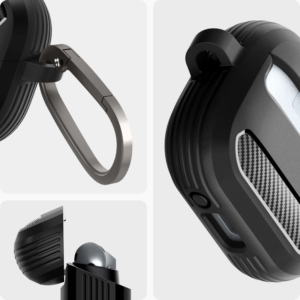 Spigen Rugged Armor Case for Samsung Galaxy Buds3 FE / Buds3 Pro / Buds3, Black ACS08330