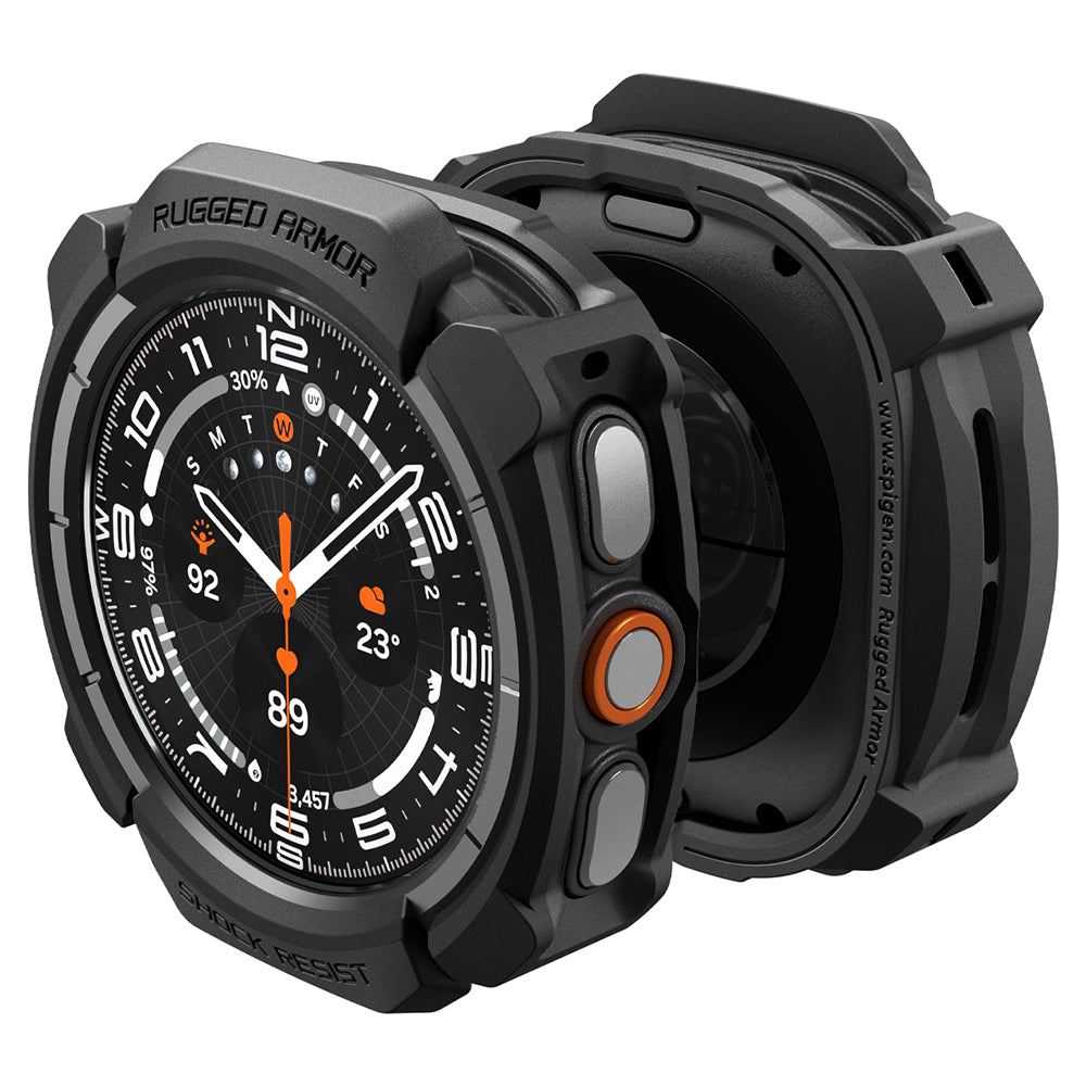 Spigen Rugged Armor Case for Samsung Galaxy Watch Ultra2, Matte Black ACS11611