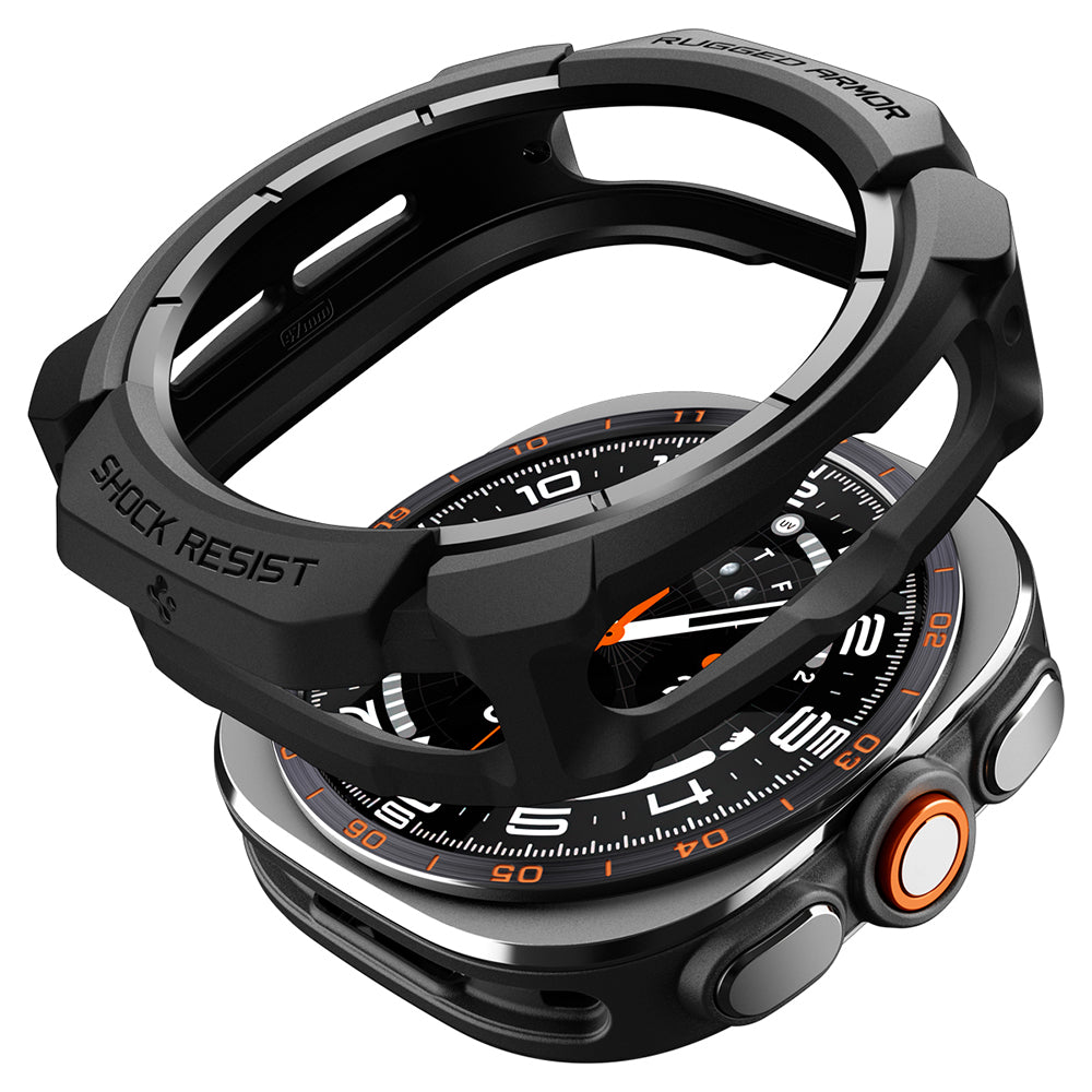 Spigen Rugged Armor Case for Samsung Galaxy Watch Ultra2, Matte Black ACS11611