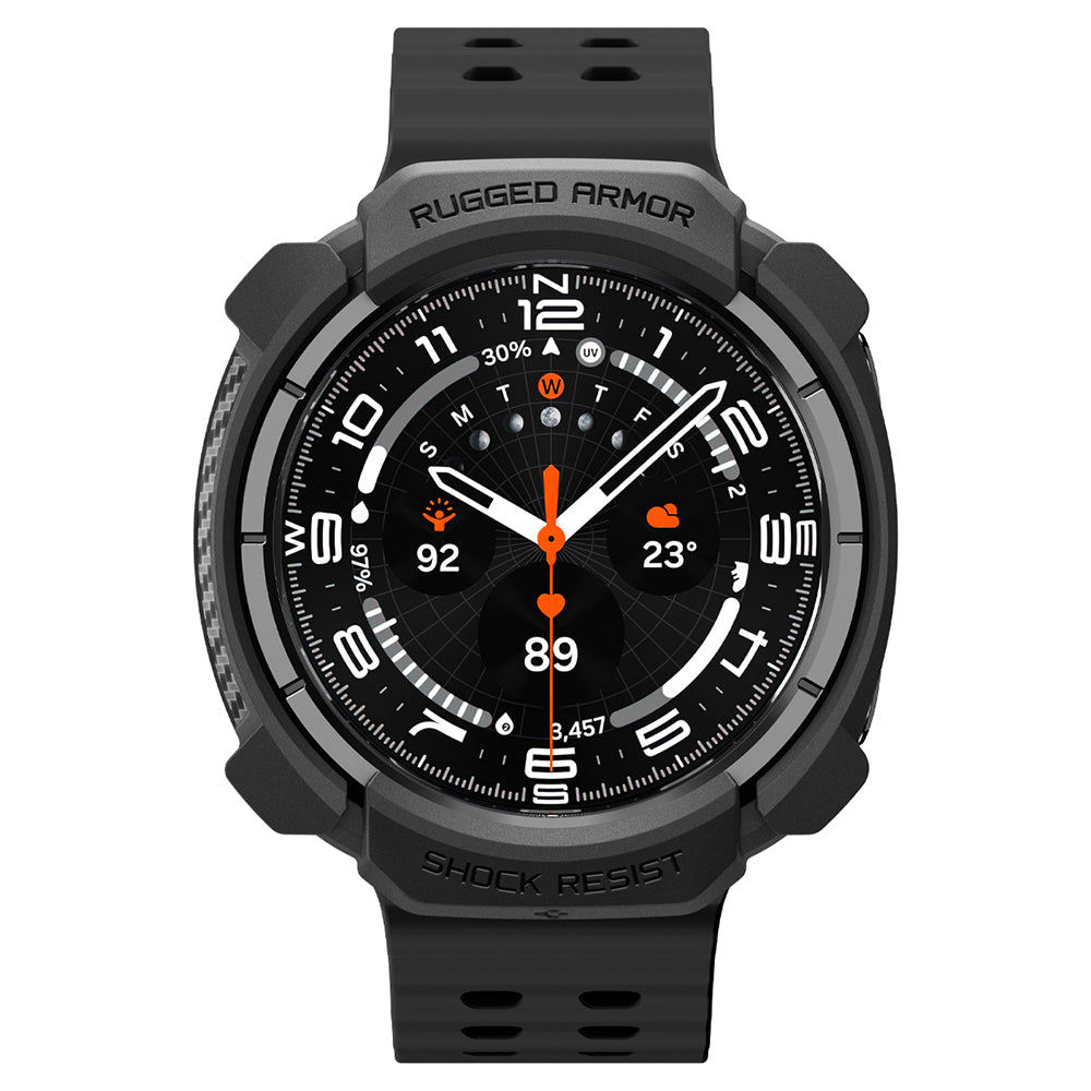 Spigen Rugged Armor Case for Samsung Galaxy Watch Ultra2, Matte Black ACS11611