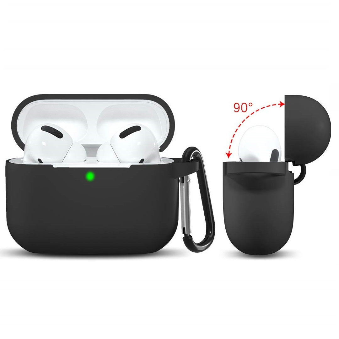 Techsuit Silicone Case for Apple AirPods Pro Series, Black