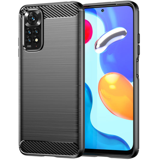 Case for Xiaomi Redmi Note 11S / Note 11, Carbon, Black