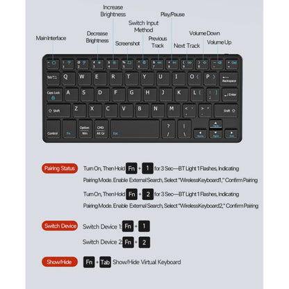 Universal Case with Bluetooth Keyboard for Phone, DUX DUCIS, Black