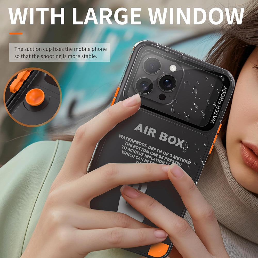 Universal Waterproof Case for Phone max. 6.1inch, ShellBox, AirBox, Black