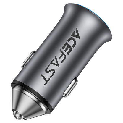 Acefast B16 Car Charger, 95W, 3.25A, 1 x USB-A - 1 x USB-C, Gray