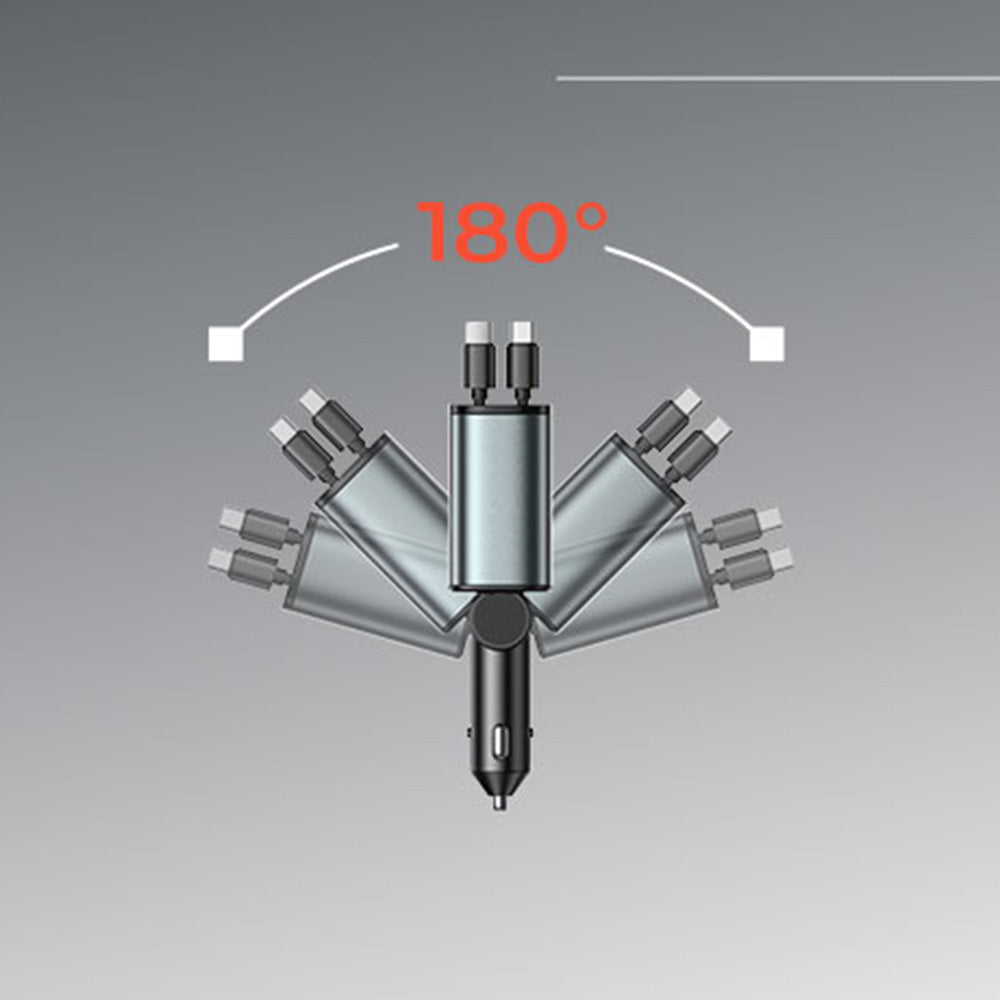 Lisen Car Charger with USB-C / Lightning Cable, 69W, 3A, 1 x USB-A - 1 x USB-C, Black YL0224040031