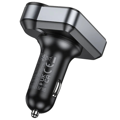HOCO E86 Bluetooth FM Modulator, 2 x USB-A - 1 x USB-C - 1 x microSD