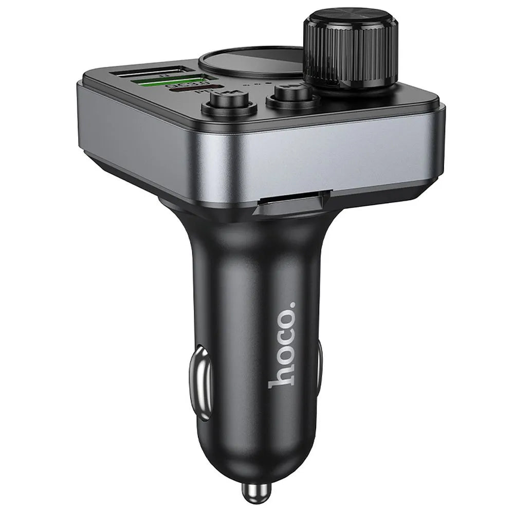 HOCO E86 Bluetooth FM Modulator, 2 x USB-A - 1 x USB-C - 1 x microSD