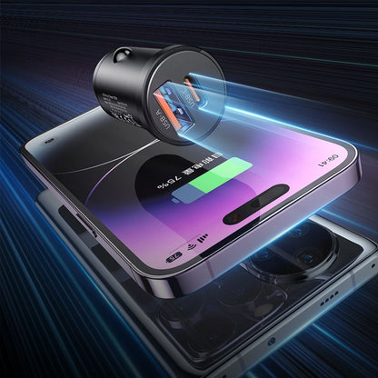 McDodo CC-2320 Cool Car Charger, 33W, 3A, 1 x USB-A - 1 x USB-C, Black