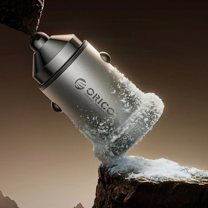 Orico MiniRing Pro Car Charger, 45W, 3A, 1 x USB-A - 1 x USB-C, Silver