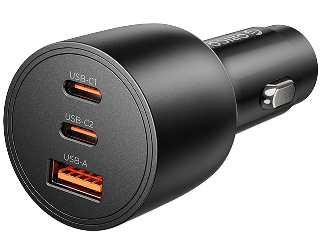Orico PowerLink Car Charger, 165W, 5A, 1 x USB-A - 2 x USB-C, Black