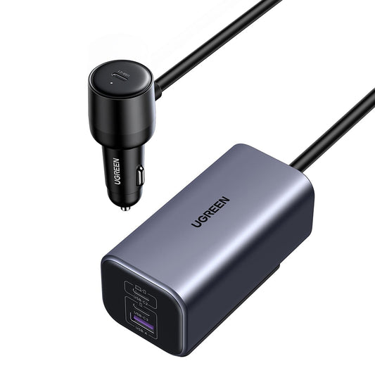 UGREEN EC706 Car Charger, 150W, 5A, 1 x USB-A - 3 x USB-C, Black