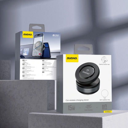 Dudao F24Max Wireless Car Charger, 15W, 1.67A, Black