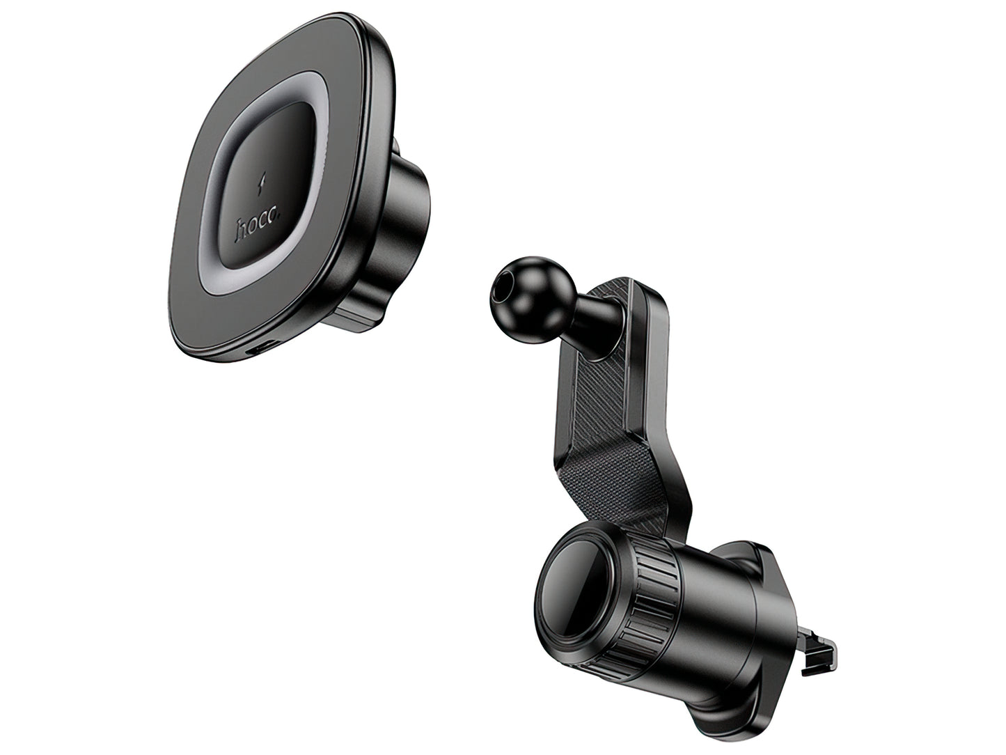 HOCO HW30 Wireless Car Charger, 15W, 1.67A, Black