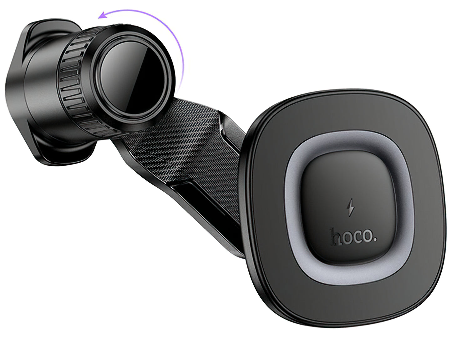 HOCO HW30 Wireless Car Charger, 15W, 1.67A, Black