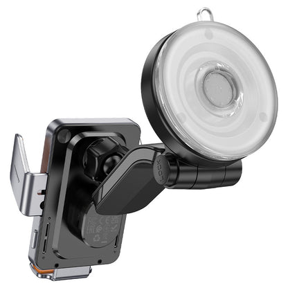 HOCO HW8 Wireless Car Charger, 15W, 1.67A, Black