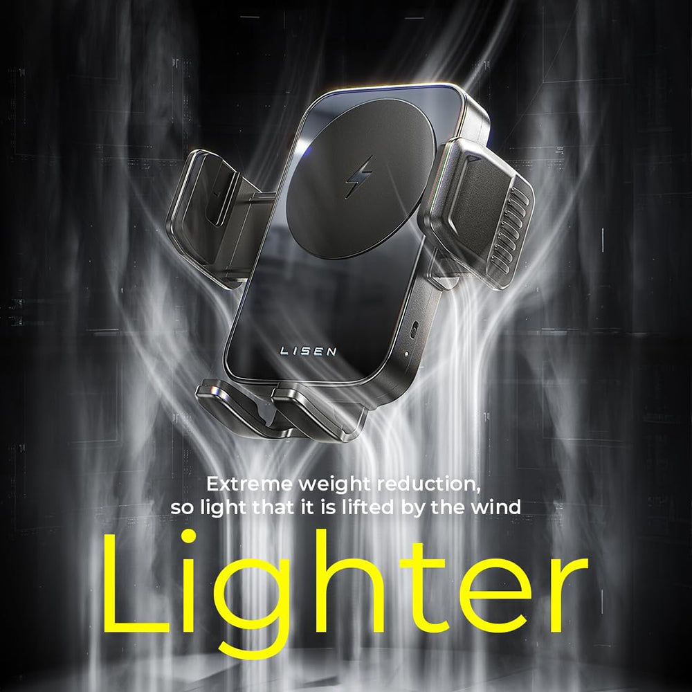 Lisen W605 Wireless Car Charger, 15W, 1.67A, Black YL0225030014