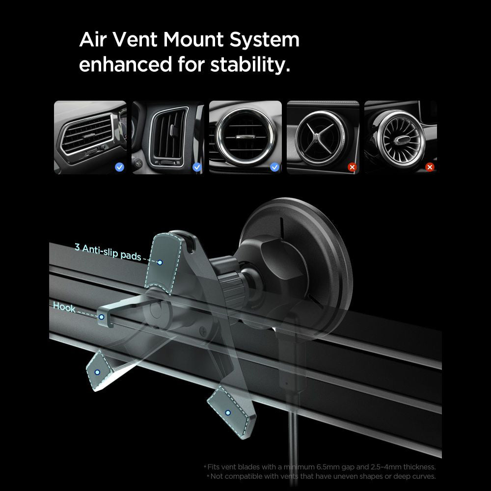 Spigen EV15MAQ Essential Wireless Car Charger, 15W, 1.67A, Black ACP10513