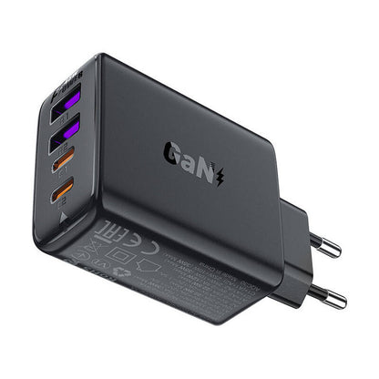 Acefast A61 Network Charger, 45W, 3A, 2 x USB-A - 2 x USB-C, Black