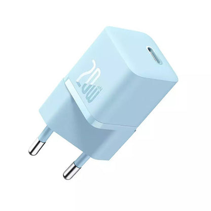 Baseus GaN Mini 1C Network Charger, 20W, 3A, 1 x USB-C, Blue CCGN050103