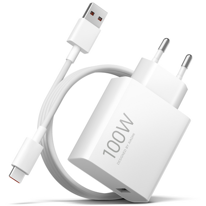 Xiaomi MY-19-ER USB-C Cable Wall Charger, 100W, 6.1A, 1 x USB-A, White BHR095VEU