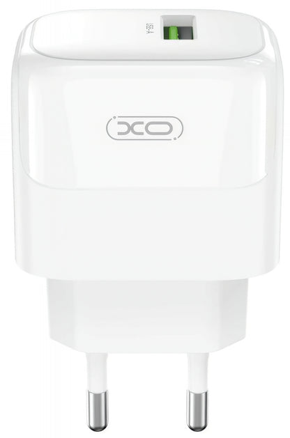 Network Charger with microUSB Cable XO Design L135, 18W, 3A, 1 x USB-A, White