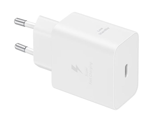 Samsung USB-C Network Charger with Cable, 45W, 4.05A, 1 x USB-C, White EP-T4511XWEGEU