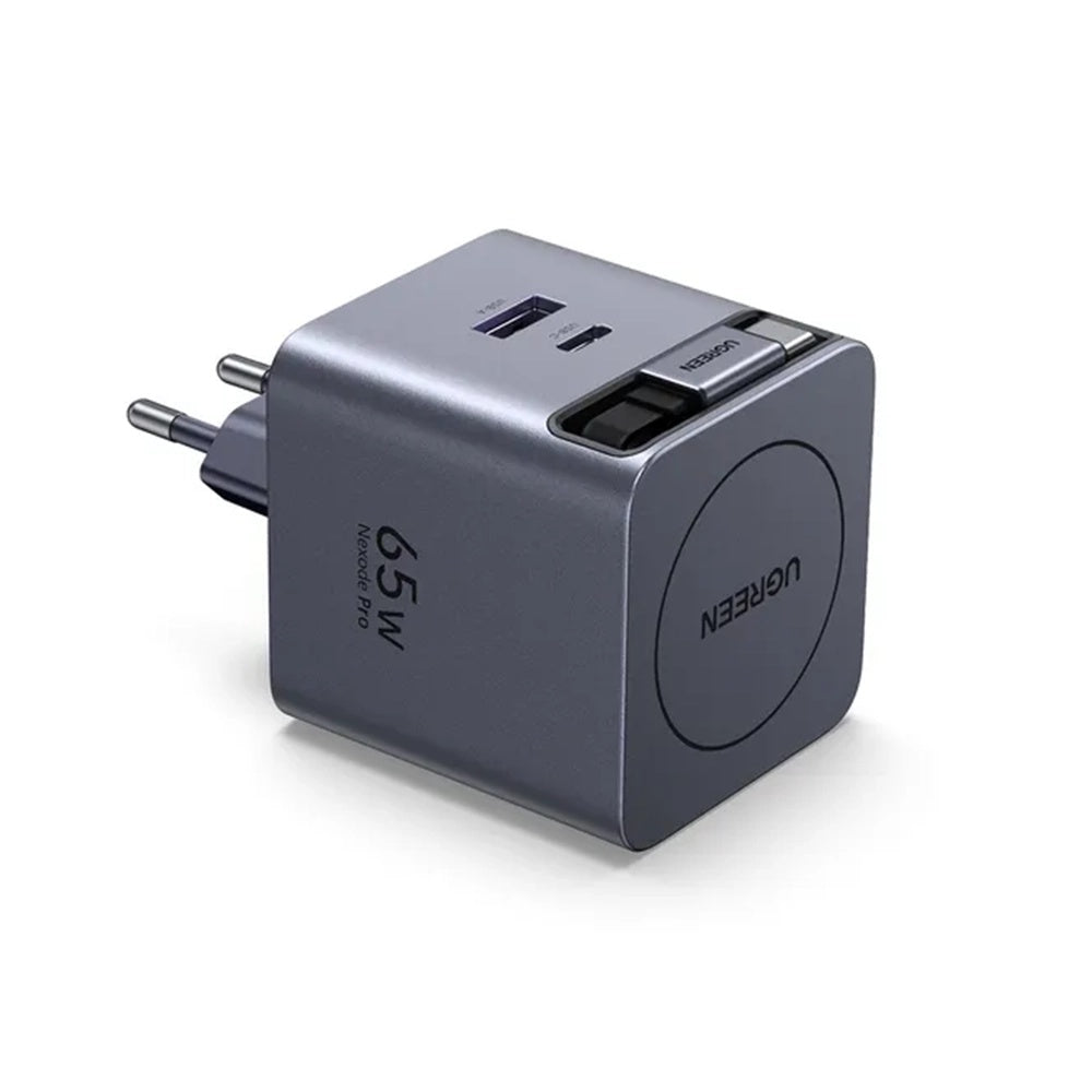 UGREEN X615 USB-C Network Charger with Cable, 65W, 3A, 1 x USB-A - 1 x USB-C, Grey
