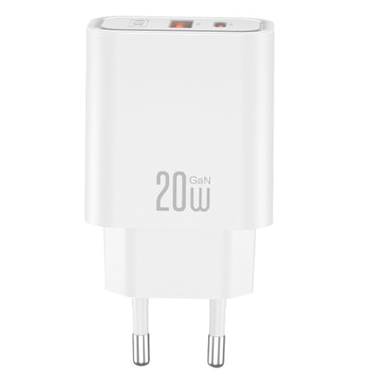 XO Design CE40 USB-C Cable Wall Charger, 20W, 3A, 1 x USB-A - 1 x USB-C, White