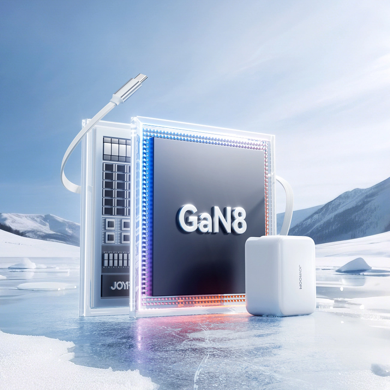 Joyroom JR-TCL06 USB-C Network Charger with Cable, 67W, 3A, 1 x USB-C, White