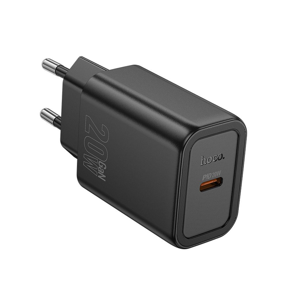 HOCO N60 Network Charger, 20W, 3A, 1 x USB-C, Black
