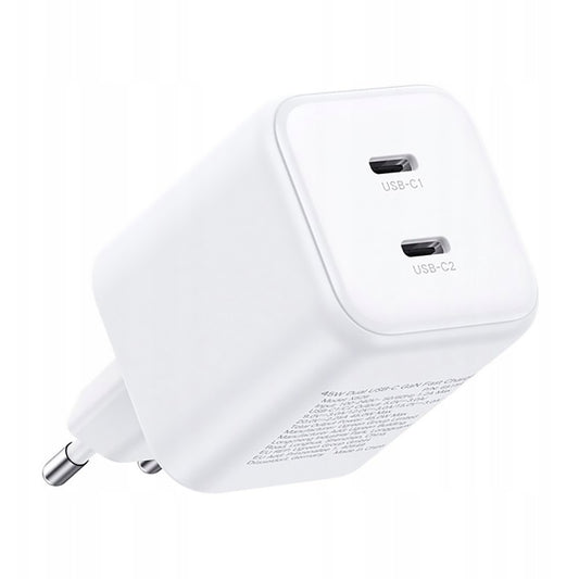 UGREEN X526 Network Charger (65154), 45W, 3A, 2 x USB-C, White