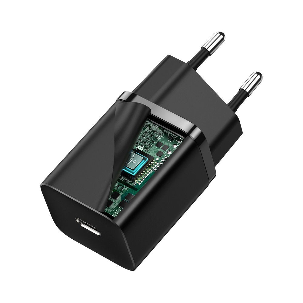 Baseus Super Si Network Charger, 30W, 3A, 1 x USB-C, Black CCSUP-J01 