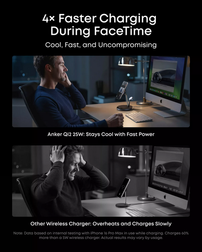 Anker Prime MagGo AirCool 3in1 Wireless Network Charger, 25W, Black B25X7G11