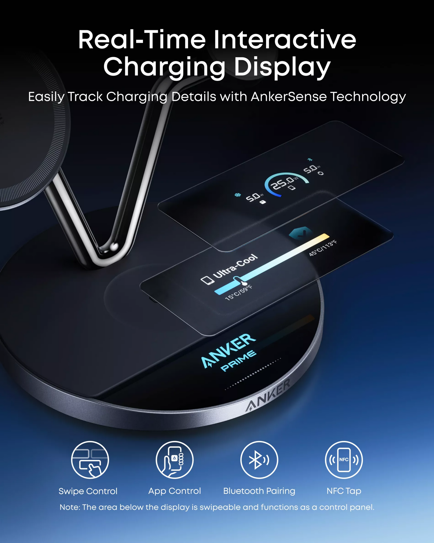 Anker Prime MagGo AirCool 3in1 Wireless Network Charger, 25W, Black B25X7G11