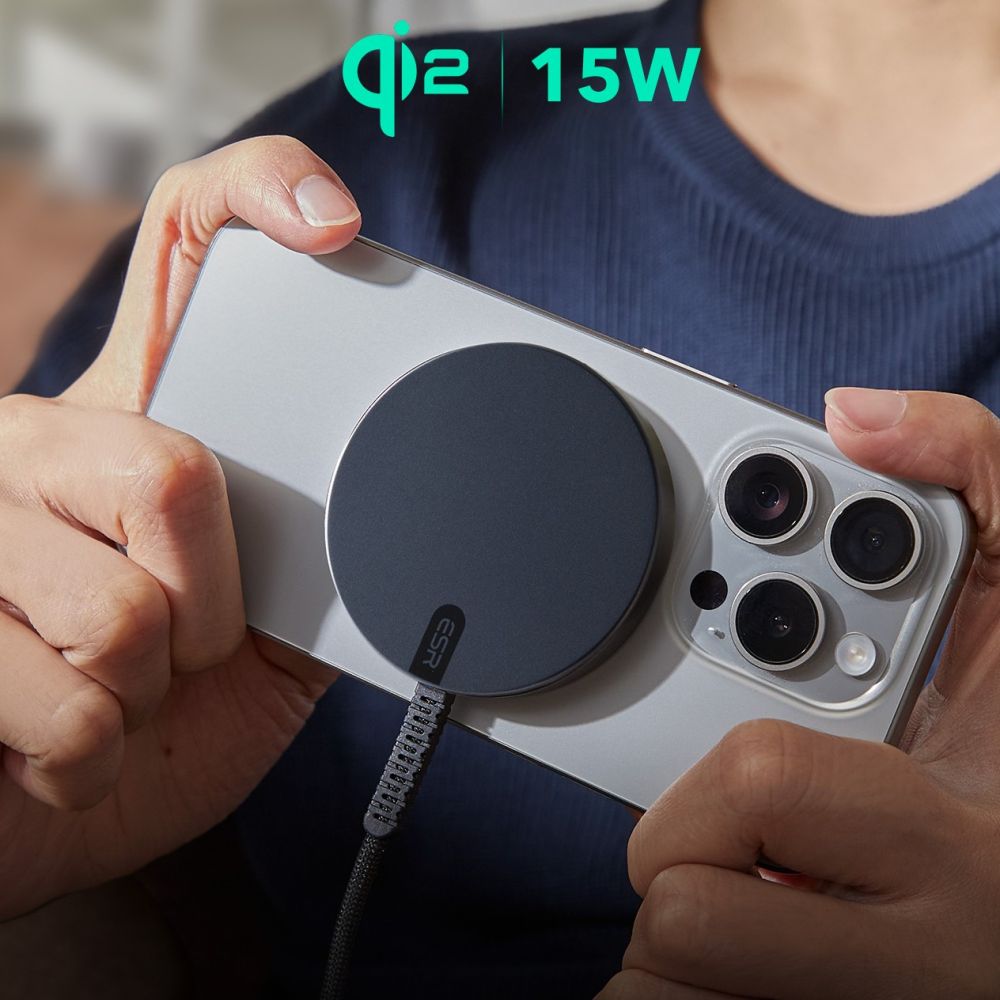 ESR HaloLock Wireless Network Charger, 15W, 1.67A, Black