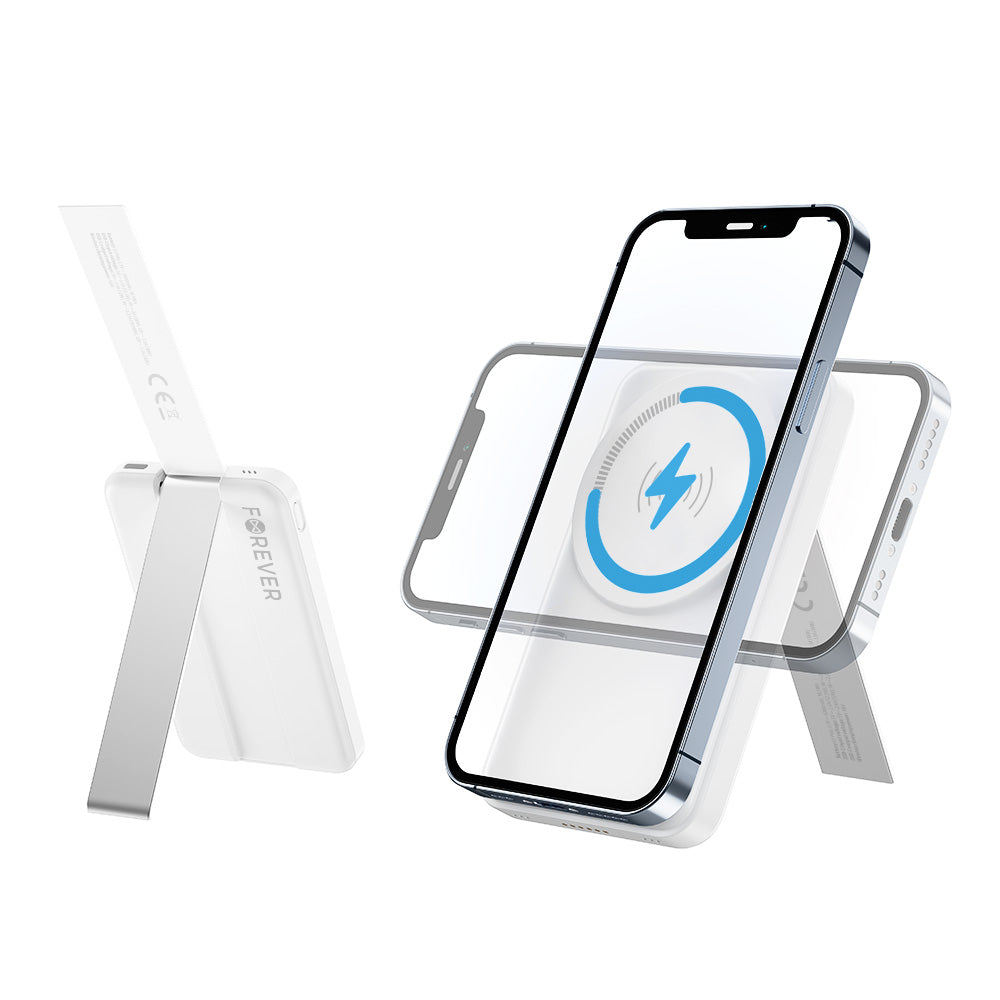 Forever MACS-100 5in1 Wireless Network Charger, 20W, 3A, 1 x USB-A, White