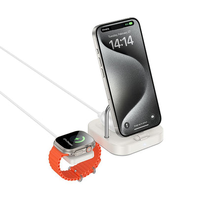 HOCO CQ16A 3in1 Wireless Network Charger, 15W, 1.67A, White