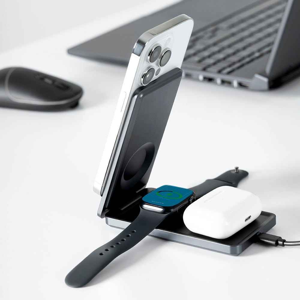 Proove Metal Edge 3in1 Wireless Network Charger, 15W, 1.67A, Gray WSME15010003