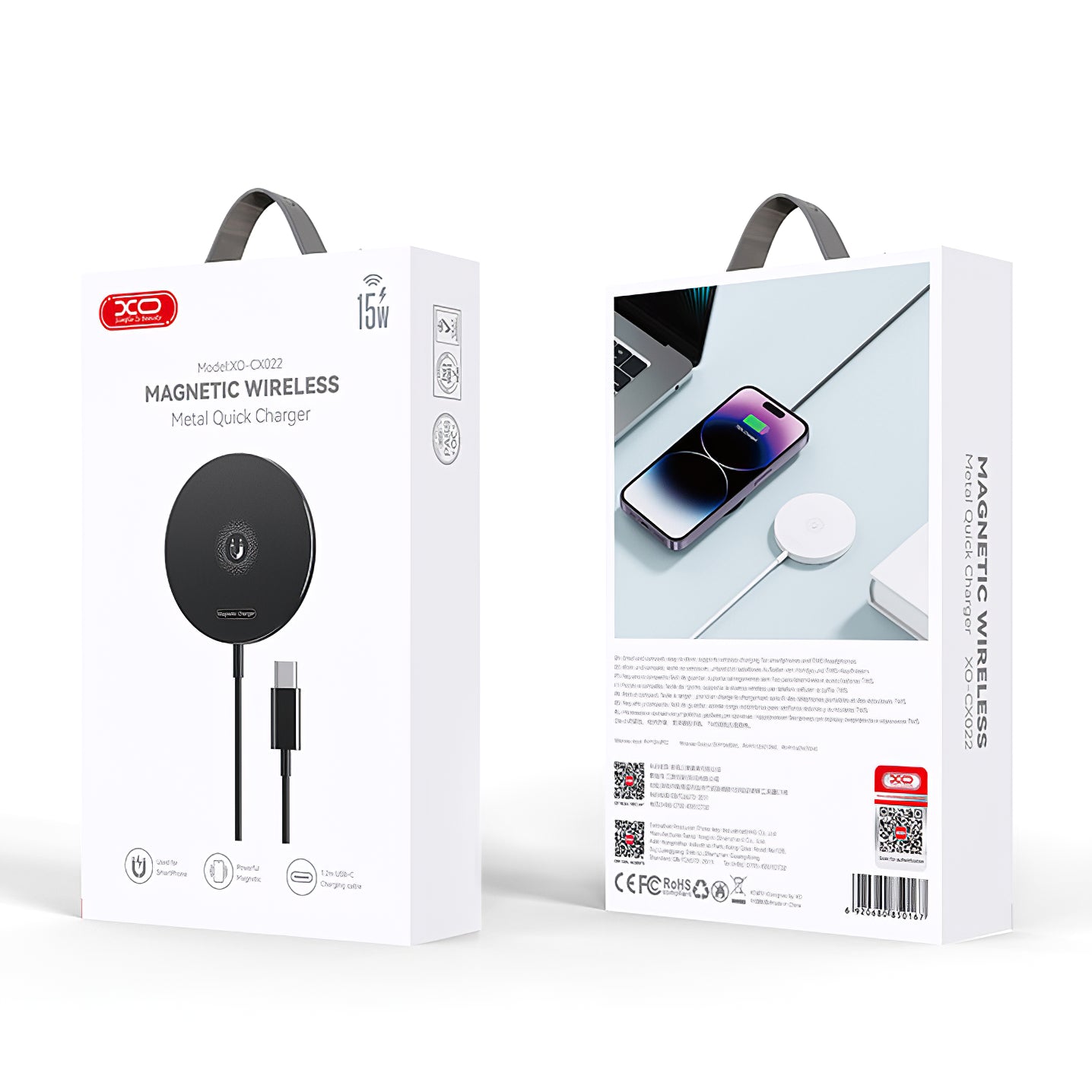 Wireless Network Charger XO Design CX022, 15W, 1.67A, Black 