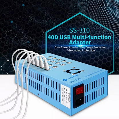 Sunshine SS-310 Station Charger, 40 x USB-A, Blue