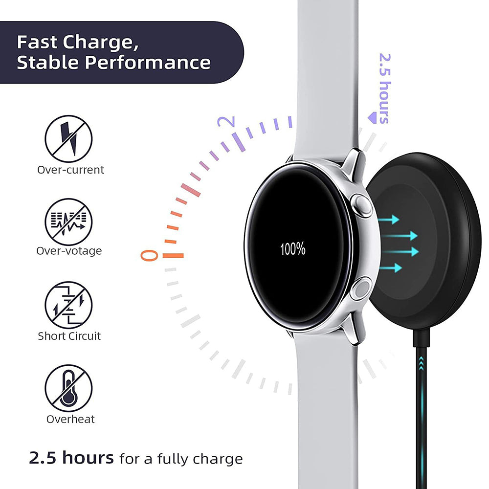 Techsuit TSC11 Wireless Charger for Samsung Galaxy Watch Series, USB-A, Black