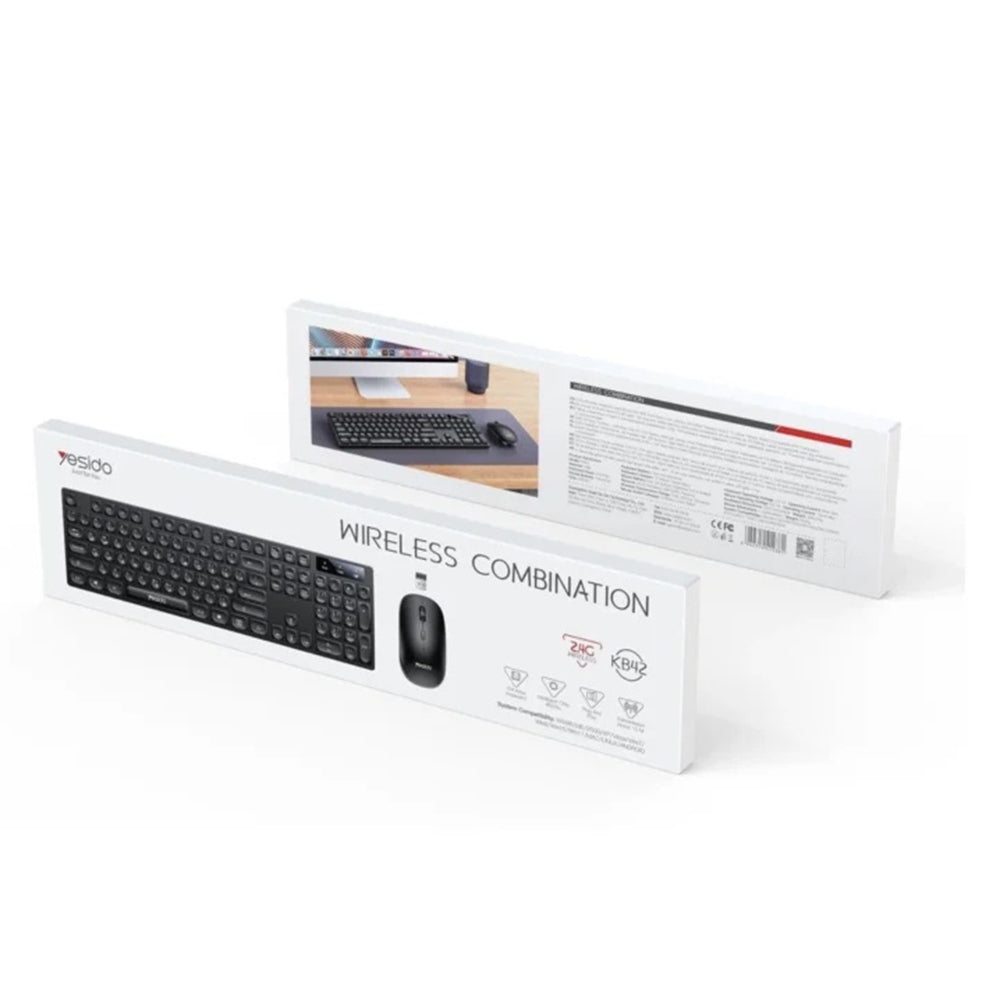 Yesido KB42 Wireless Keyboard and Mouse Kit, Black