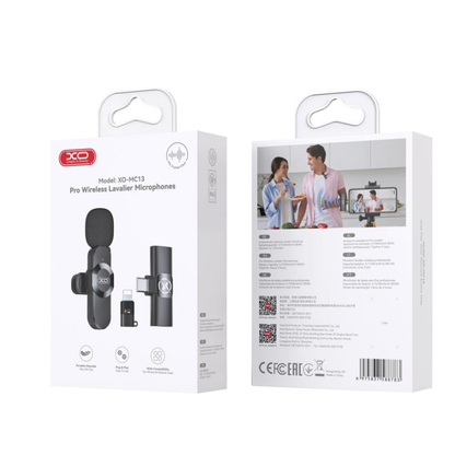 Lavalier XO Design MC13, USB-C / Lightning, Black