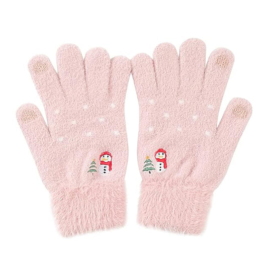 Techsuit Women's Winter Touchscreen Gloves ST0011, Size 17cm, Pink